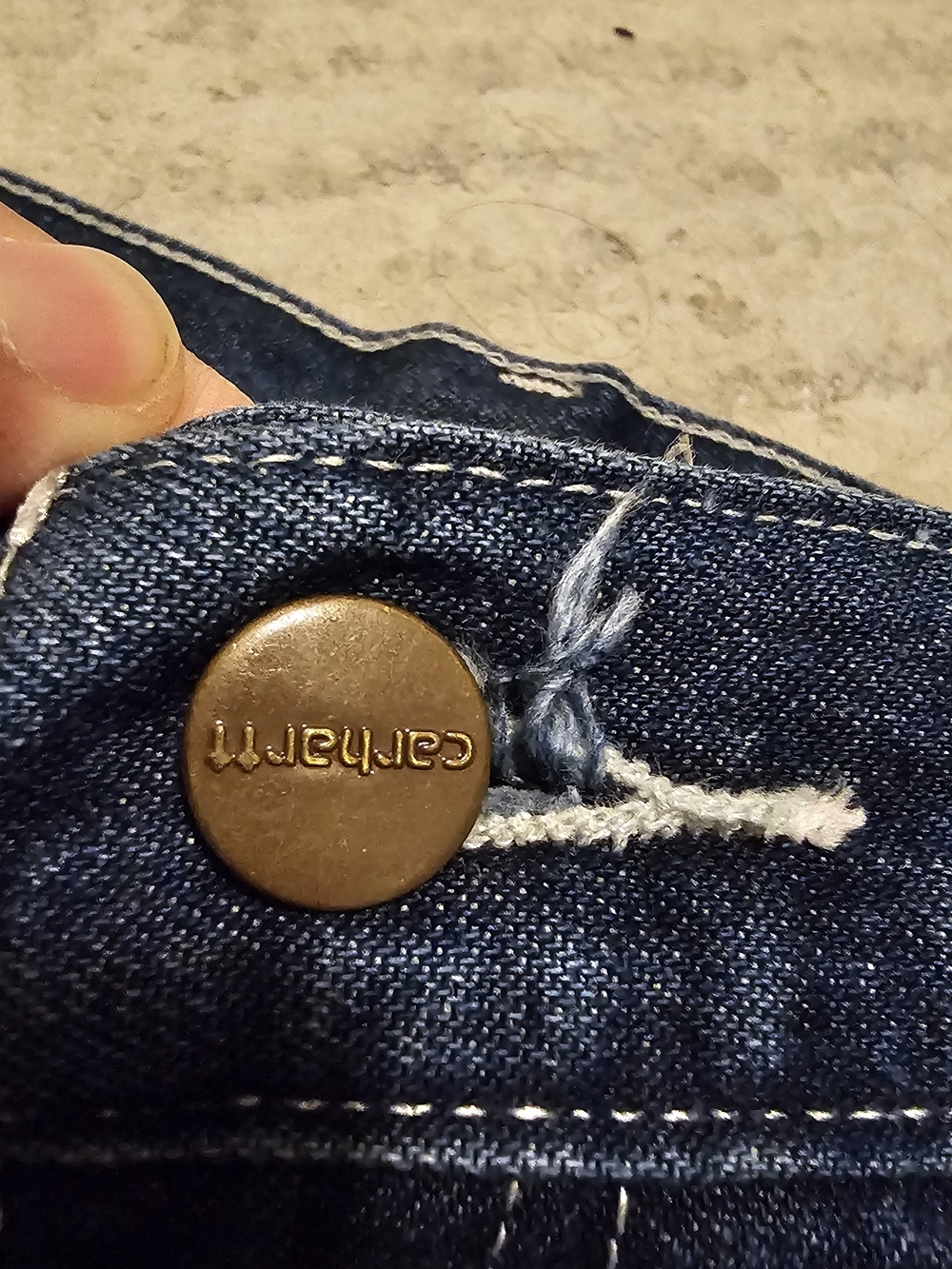 Carhartt Men's Dark Denim Relaxed Carpenter Jeans - Picture 8 of 9